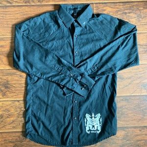 RVCA dress shirt. Subtle black pinstripes.